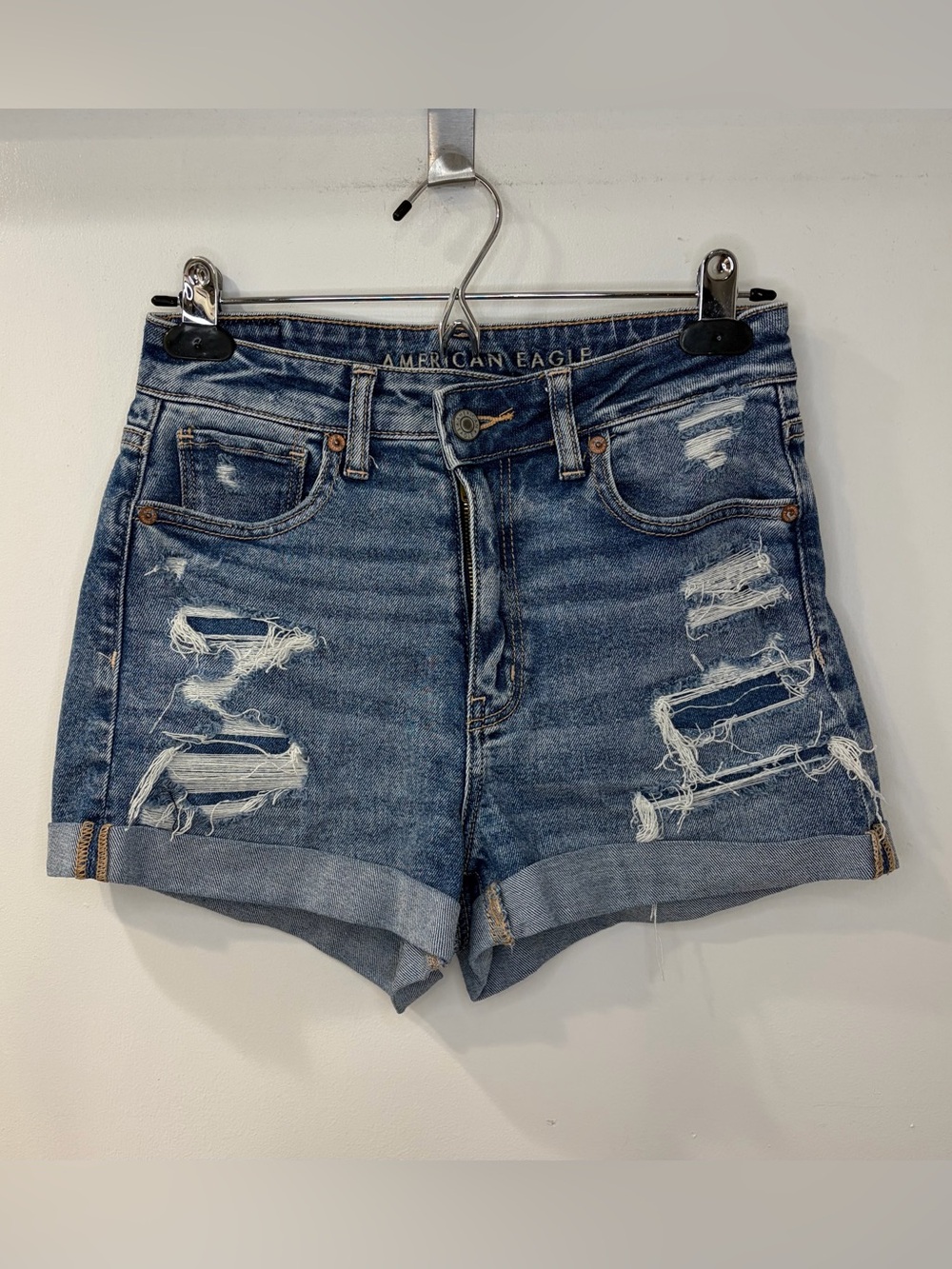 American Eagle Distressed Mom Shorts